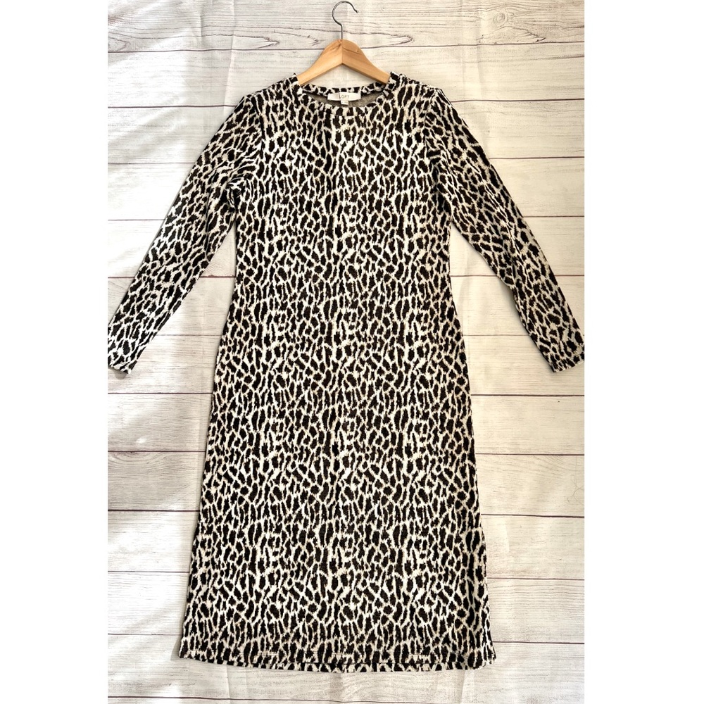 LOFT Leopard Print Mid Dress
